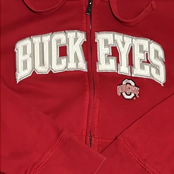 🔥🔥 OHIO STATE BUCKEYES “Embroidered” Zip Hoodie Jacket - No flaws - Men Sz M - Picture 6 of 8
